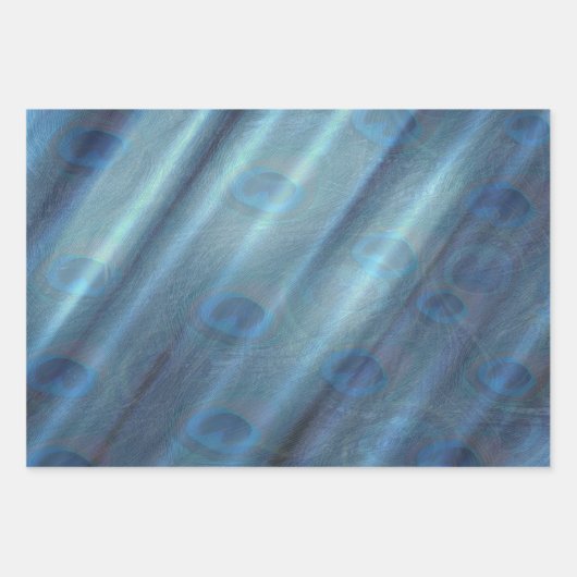 Peacocks & Emerald Green Metallic Silk Inpakpapier Vel (Voorkant 3)