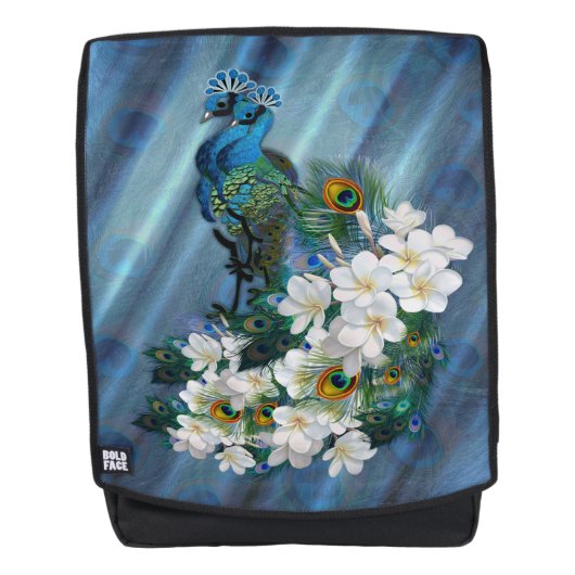 Peacocks & Emerald Green Metallic Silk Rugtassen (Voorkant)