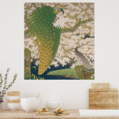 Peacocks en Cherry Tree (1925) Poster (Keuken)