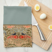 Peacocks en Dragons William Morris Kitchen Towel Theedoek (Quarter Fold)
