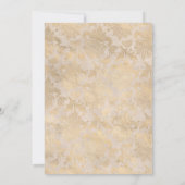 Peacocks en Flowers Blauwgroen, Ivoor, en Gouden B Kaart (Achterkant)