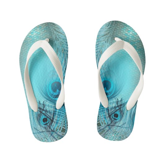 Peacocks en Mermaids Kinder Teenslippers (Voetbed)