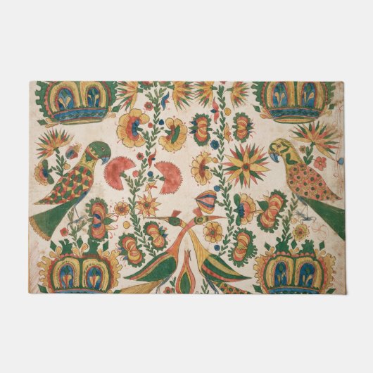 Peacocks en papegaaien Kunst Tapijt Deurmat (Voorkant)