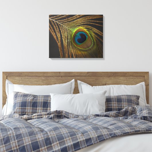 Peacock's eye canvas afdruk (Insitu (Slaapkamer))