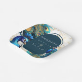 Peacocks Feathers Wedding Papieren Bordje (Gebogen)