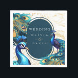 Peacocks Feathers Wedding Servet<br><div class="desc">Premium Peacocks Feathers Trouwservetten</div>