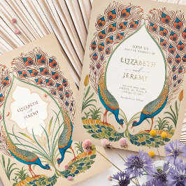 Peacocks Folie Uitnodiging