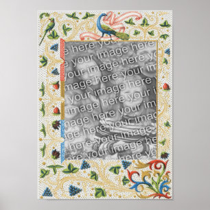 Peacocks Fruit Lijst Voeg je foto toe Poster