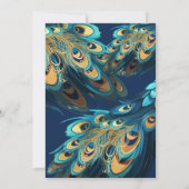 Peacocks Garden Boheemse bruiloft Kaart (Achterkant)