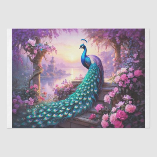 Peacock's Garden - Decoupage - Tissuepapier (Voorkant)