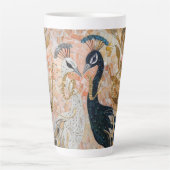 Peacocks Gold Glitter Love Blush Roos Latte Mok (Voorkant)