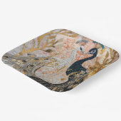 Peacocks Gold Glitter Love Blush Roos Papieren Bordje (Gebogen)