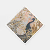 Peacocks Gold Glitter Love Blush Roos Servet (Hoek)