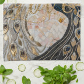 Peacocks Gold Glitter Love Blush Roos Theedoek (Gevouwen)