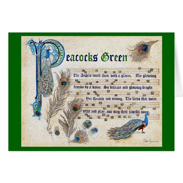 Peacocks Green Manuscript (Voorkant Horizontaal)