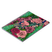 Peacocks in de tuin van het roos 2 notitieboek (Linkerzijde)