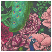 Peacocks in de tuin van het roos 2 stof (Swatch)