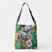 Peacocks in de tuin van het roos 3 crossbody tas (Achterkant)