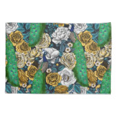 Peacocks in de tuin van het roos 3 kussensloop (Achterkant-Links)