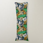 Peacocks in de tuin van het roos 3 lichaamskussen (Voorkant Verticaal)