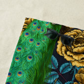 Peacocks in de tuin van het roos 3 strandlaken (In situ)