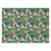 Peacocks in de tuin van het roos 3 tafelkleed (Voorkant (Horizontaal))