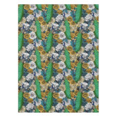 Peacocks in de tuin van het roos 3 tafelkleed (Voorkant)