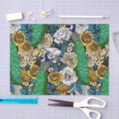 Peacocks in de tuin van het roos 3 tissuepapier (Craft)