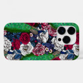 Peacocks in de tuin van het roos Case-Mate iPhone case (Achterkant (horizontaal))