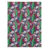 Peacocks in de tuin van het roos tafelkleed (Voorkant)