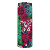 Peacocks in de tuin van het roos thermosbeker (Achterkant)