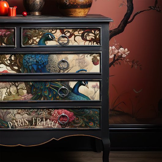 Peacocks in een Tree Elegant Victoriaans Boho Tissuepapier