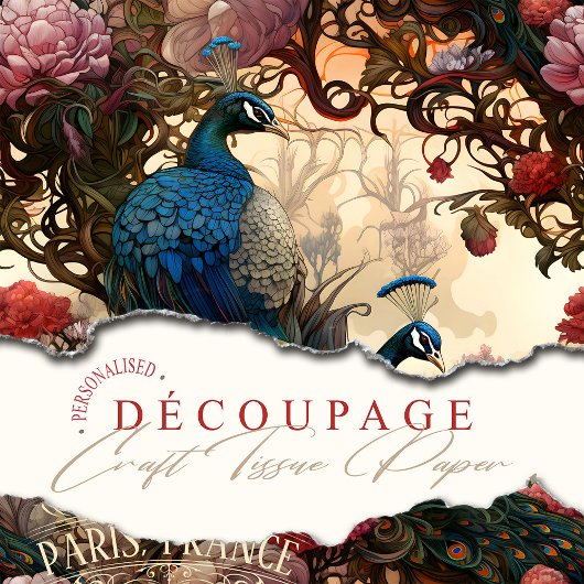 Peacocks in een Tree Elegant  Victoriaans Boho Tissuepapier