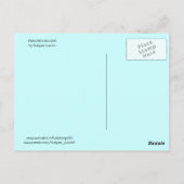 PEACOCKS IN LOVE MONOGRAM red blue turquase green Briefkaart (Achterkant)