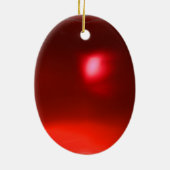 PEACOCKS IN LOVE/RED RUBY GEMSTONE, Blue turquoise Keramisch Ornament (Achterkant)