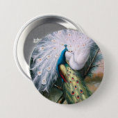 Peacocks Kiss Ronde Button 7,6 Cm (Voorkant /achterkant)