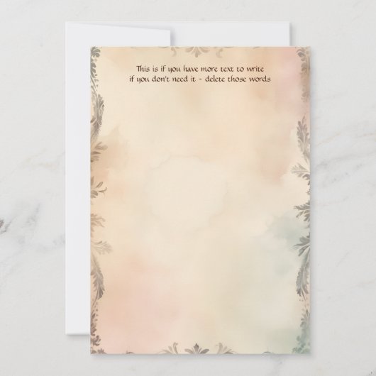 Peacocks  koninklijke tuin Indiase bruiloft Kaart (Achterkant)