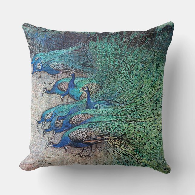 Peacocks Kussens (Voorkant)