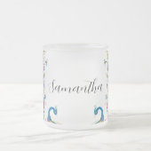 Peacocks lijst met waterverf matglas koffiemok (Center)