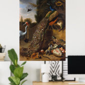 Peacocks - Melchior d'Hondecoeter Poster (Thuiskantoor)