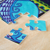 Peacocks met Flowers Art door Hether Galler Legpuzzel (Zijkant)