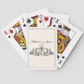  Peacocks met Monogram - Ivoor FRM Speelkaarten (Achterkant)