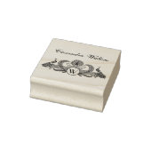Peacocks Naam Monogram Rubberstempel (Stempel)