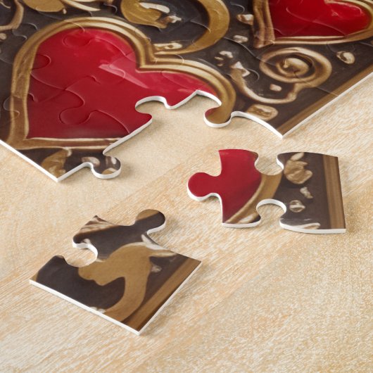 Peacocks Opulent Display of Valentine's Love Legpuzzel (Zijkant)