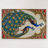 Peacocks Opulent Display of Valentine's Love Legpuzzel (Horizontaal)