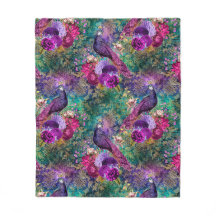 Peacocks Paars Blauwgroen Antiek Elegant