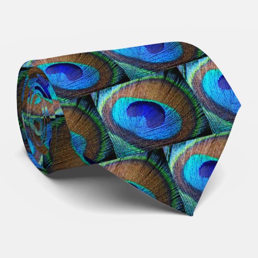 Peacocks Pattern Stropdas (Opgerold)