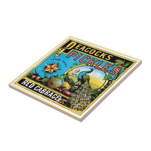 Peacocks Pickles Tegeltje (Zijkant)