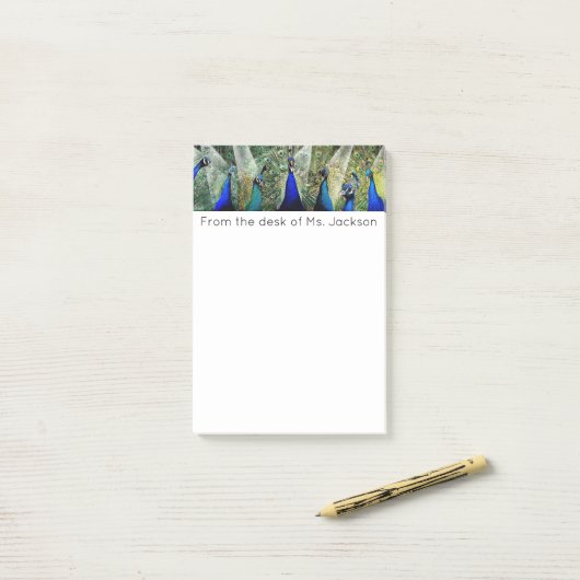 Peacocks Post-it® Notes (Op bureau)