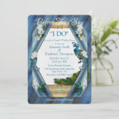 Peacocks & Smaragd Groen Metallic Zijde W-Douche Kaart (Staand voorkant)